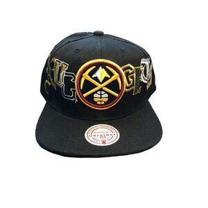 Mitchell & Ness Denver Nuggets Adjustable Snapback Hat Cap One Size